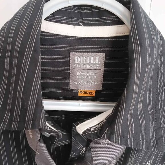 Drill Boy's Long Sleeve Shirt with Tie - Picture 2 of 4